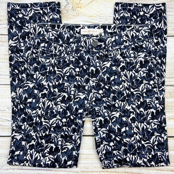 TORY BURCH Blaire Super Skinny Jean Nouveau Flower - sz 24 - Picture 7 of 8